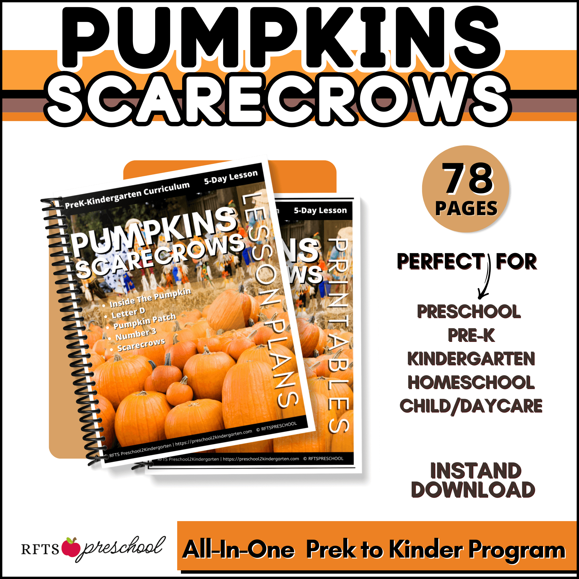 Pumpkins-Scarecrows-Lesson Plans Cover